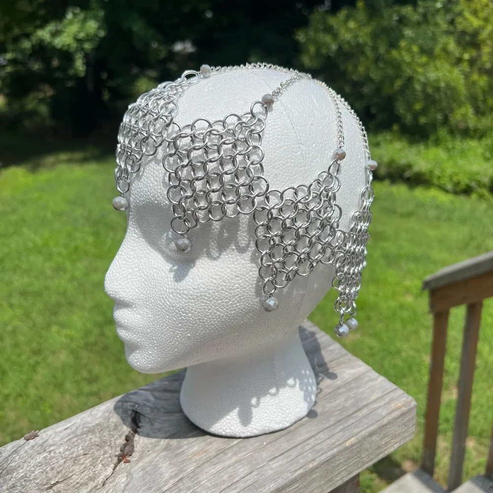 Aluminum Chainmail Headpiece Hair Jewelry